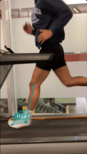 Ankle at landing