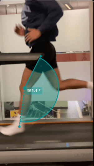 Knee at landing